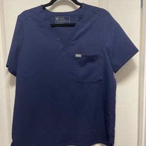 Figs Catarina women’s scrub top, navy blue, large